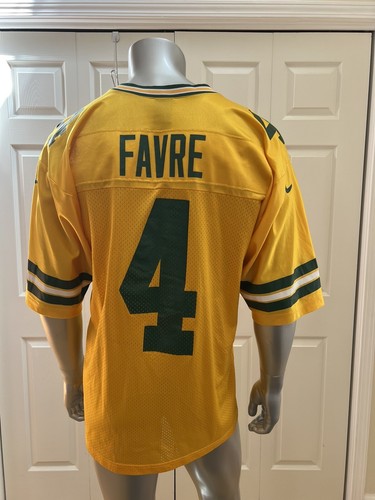 Nike NFL Brett Favre #4 Green Bay Packers Gold Version Trikot Large - Bild 2 von 13