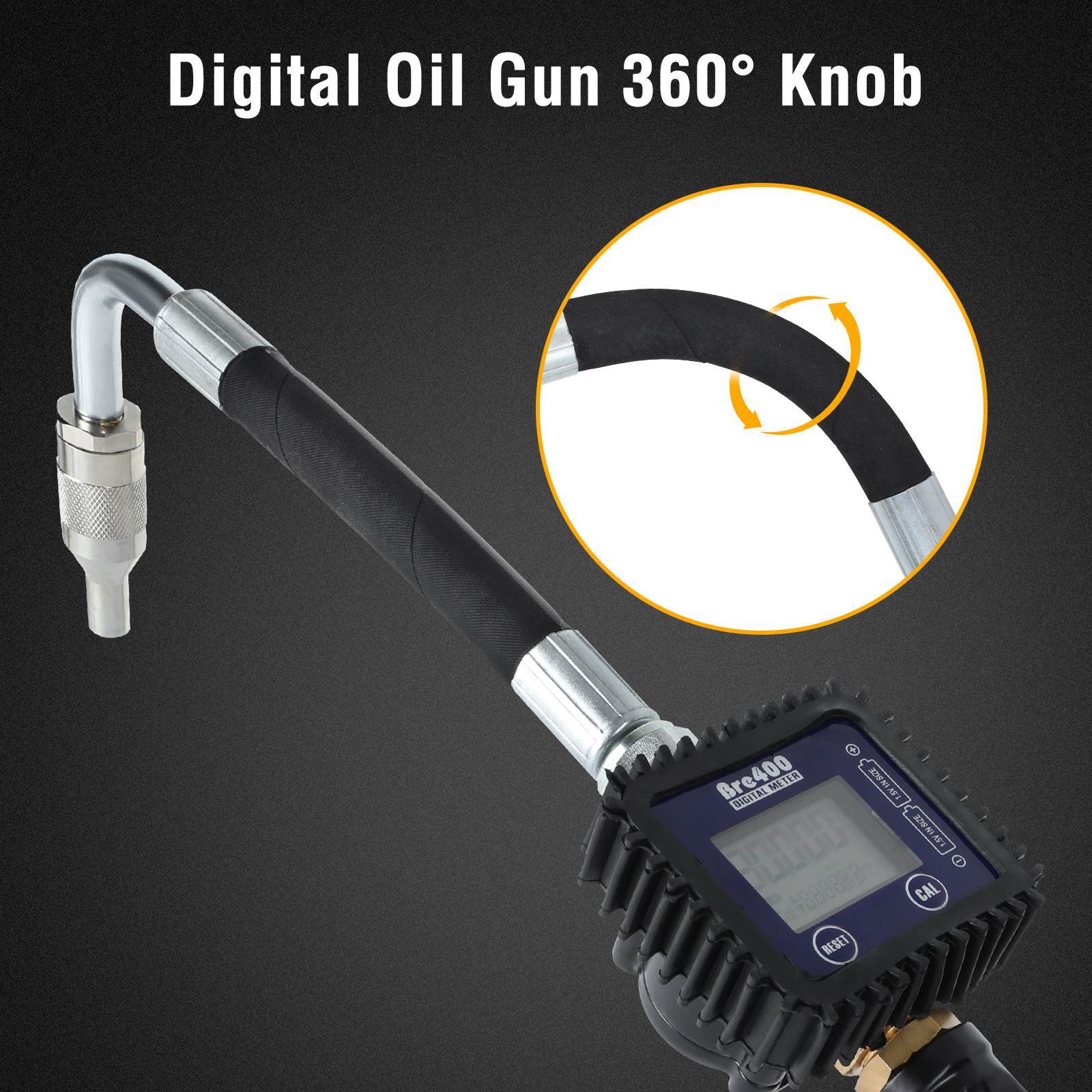 Digital Oil Control Valve Meter Nozzle, Pneumatic Oil Gun with 1/2" NPT