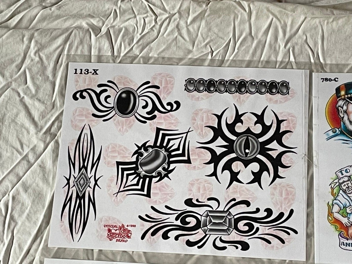 Lot of 10 Vintage Official Tattoo Brand Flash Sheets //T14 Lot of 10 Vintage Official Tattoo Brand Flash Sheets //T14