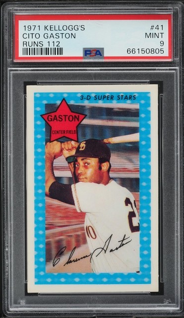 1971 Kellogg's Cito Gaston RUNS 112 #41 PSA 9 (Low Population)