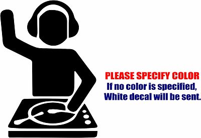 DJ Turntable Music Decal Sticker JDM Funny Vinyl Car Window Bumper ...