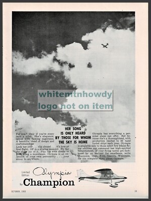 1961 CHAMPION OLYMPIA Limited Edition Aircraft Vintage Aviation Plane Oct. 196AD