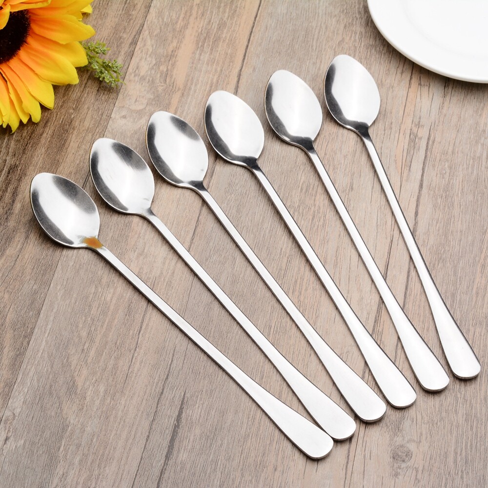 8-Pack Stainless Steel Mini Teaspoons, Espresso Cappuccino Coffee Dessert Cake Ice Cream E 1151891 - View #3