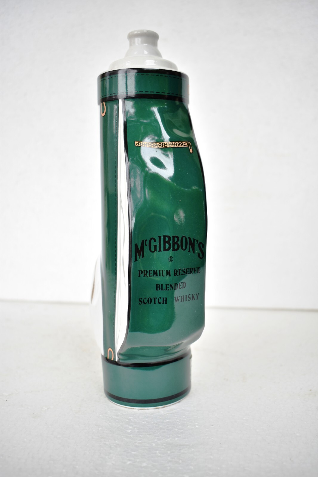 Vintage Empty Bottle Of Mcgibbon's Golf Bag Premium Reserve Scotch Whisky Collec