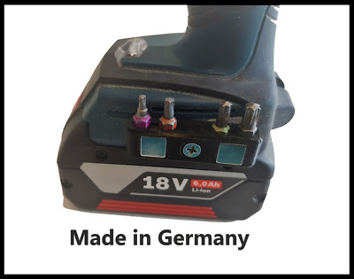 Bithalter passend für Milwaukee Akkuschrauber Magnetisch mit 4 Bits + 2 x Neodym