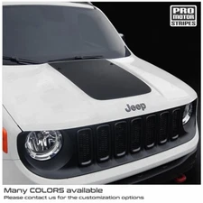 Jeep Renegade 2014-2023 Trailhawk Style Hood Accent Decal Stripes (Choose Color)