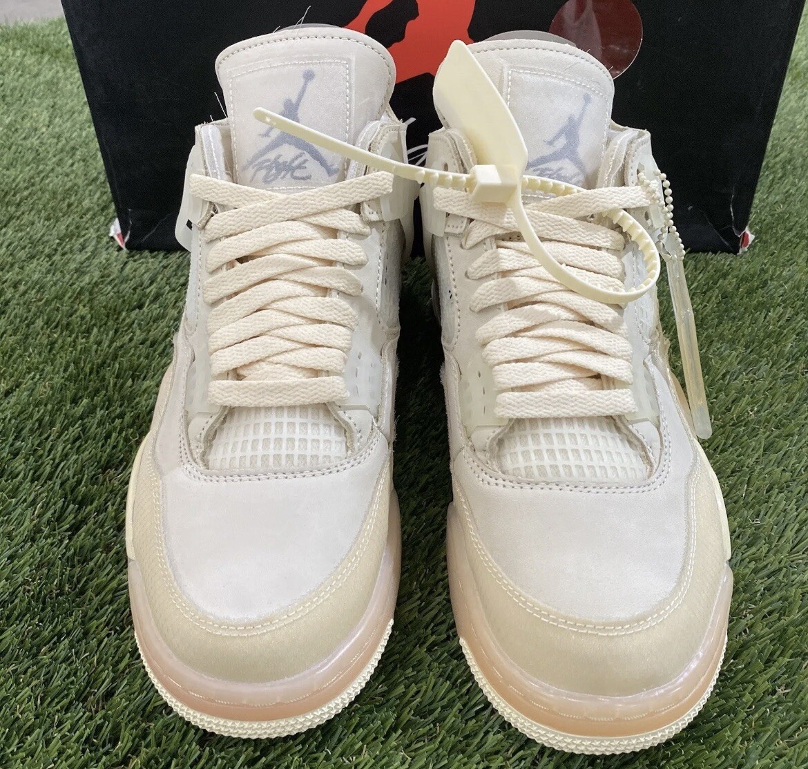 Size 12.5 - Jordan 4 SP x Off-White Mid Sail W for sale Size 12.5 - Jordan 4 SP x Off-White Mid Sail W for sale