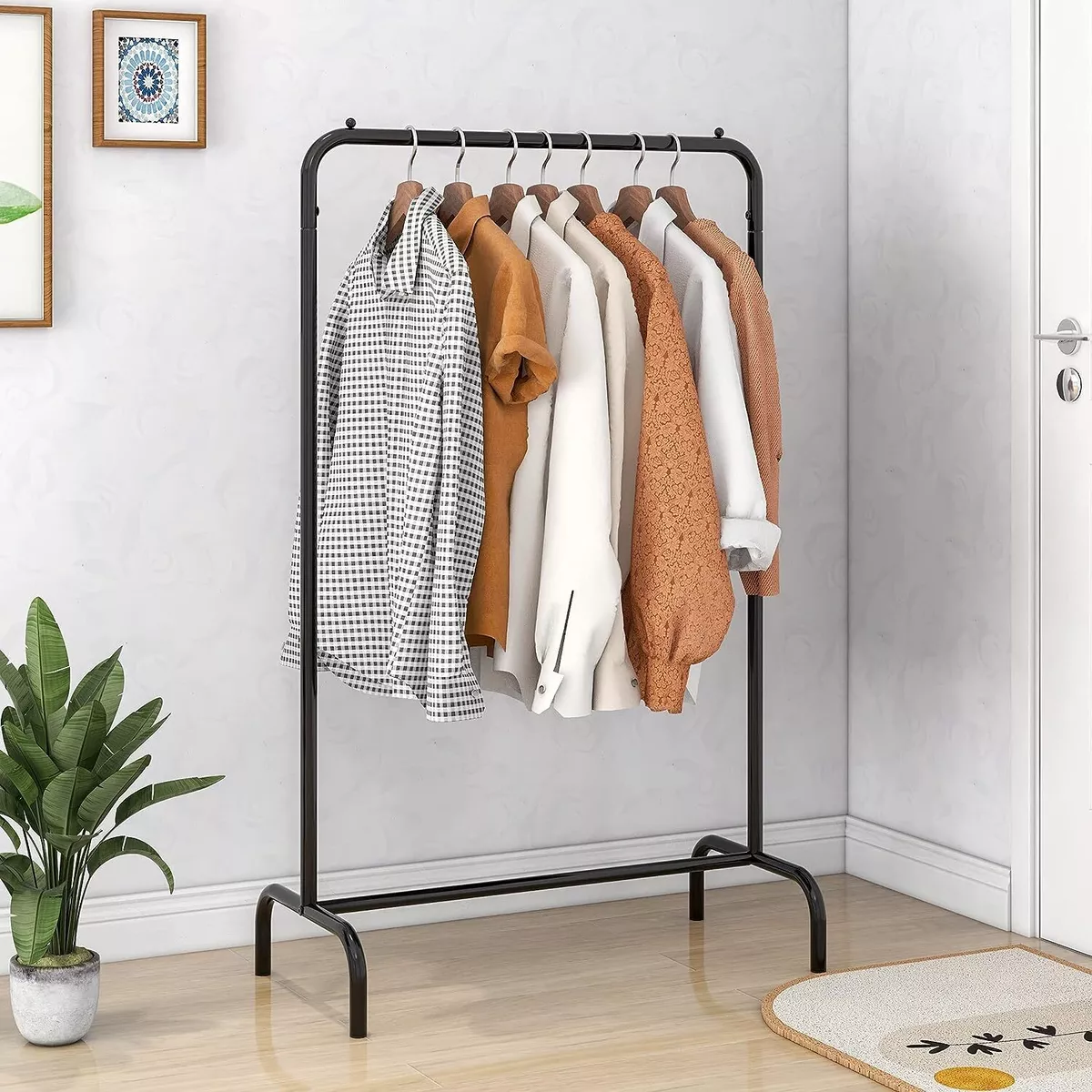 Sturdy Upright Garment Racks Clothes Hanger Shelf Display Hanging