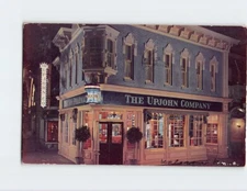 Postcard Upjohn Company's old-fashioned drugstore in Disneyland, California