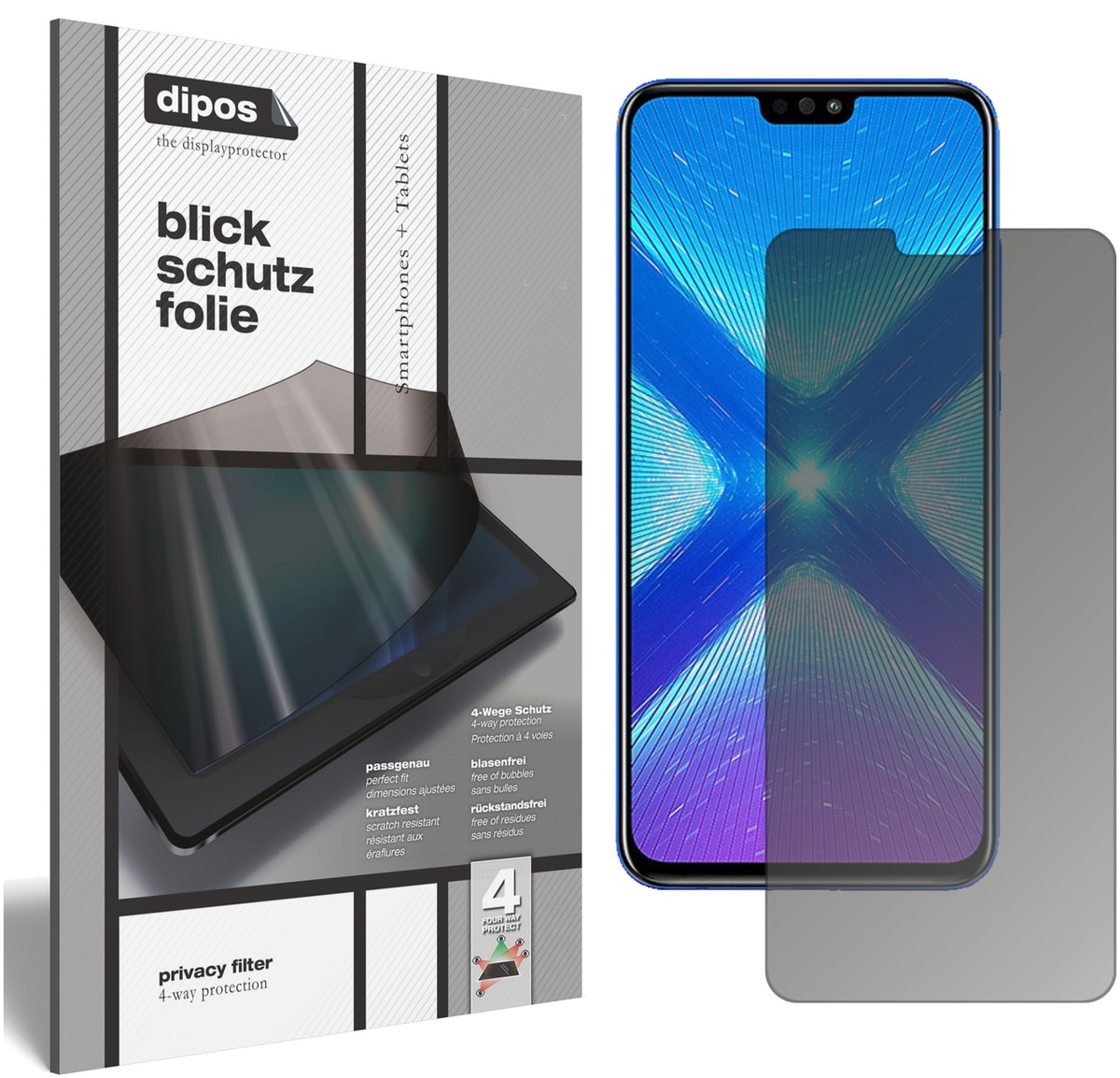 Pellicola Protettiva In Vetro Temperato Per Honor View 10 Lite (2 Pezzi) - Made In Germany - copertina