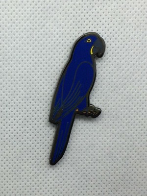 Hyacinth Macaw black nickel finish Geocoin trackable UNACTIVATED
