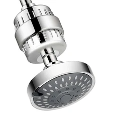 FEELSO Shower Head, 20 Stage Shower Filter Combo, High Pressure 5 Spray Settings