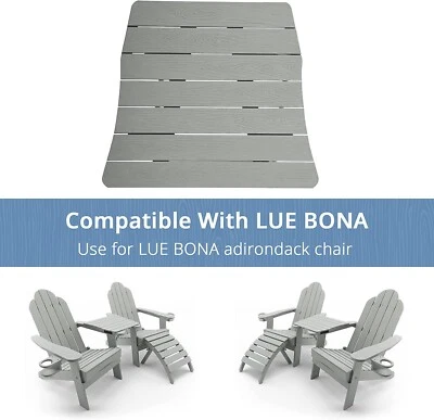 Removable Side Table Connecting Plate Table Adirondack Table for LUE BONA Gray - Image 1 of 4