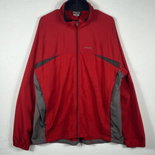 PATAGONIA Men s Polyester Full Zip Windbreaker Jacket - Sz XL - Rust/Gray