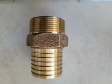 2.00" Brass Hose Barb 2.00" pipe Threaded Fitting Geothermal HDPE Connection 
