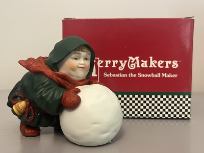 Merry Makers Dept 56 Sebastian the Snowball Maker 93670 Original Box Retired