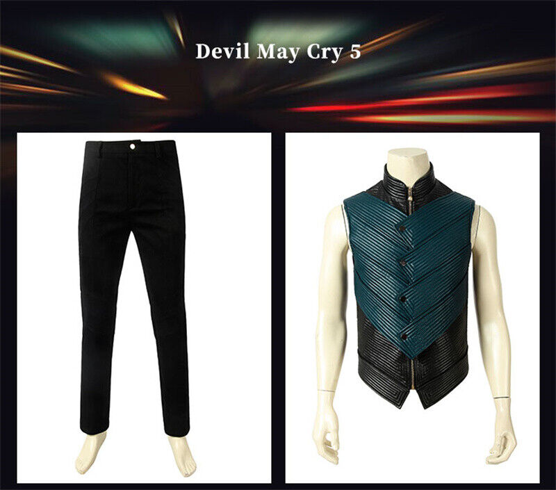 Devil May Cry 5 Vergil Windbreaker Vest Pants Gloves Suit Cosplay