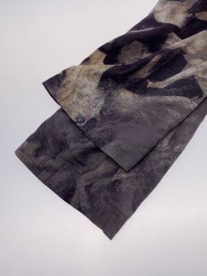 yohji yamamoto POUR HOMME / SHAWL COLLAR HELL PRINT DRESS/1/シルク/GRY/HS-D04-412 yohji yamamoto POUR HOMME SHAWL COLLAR HELL PRINT DRESS/1/Silk/GRY