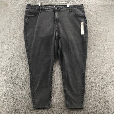 Ava & Viv Stretch Skinny Jeans Womens 26 (actual 47x29) Gray Cotton Blend NEW