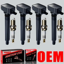 4X OEM Ignition Coil & Iridium Spark Plugs For Jeep Cherokee Renegade 2.4L UF751