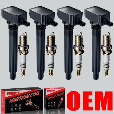 4X OEM Ignition Coil & Iridium Spark Plugs For Jeep Cherokee Renegade 2.4L UF751