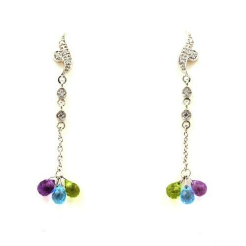Boucles D'oreilles Grandes En Tissu Java Wax Multicolore - ACCESSOIRES & DAZ - Neuf Avec étiquettes