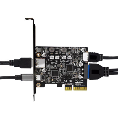 PCIe zu USB 3.2 Gen 2 Adapter 10 Gbps Typ-C Typ-E 19P/20P Erweiterungskarte