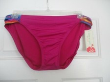 Tropical Escape Size X-Large Berry Indian Haze Side Tab Bikini Bottom NWT swim