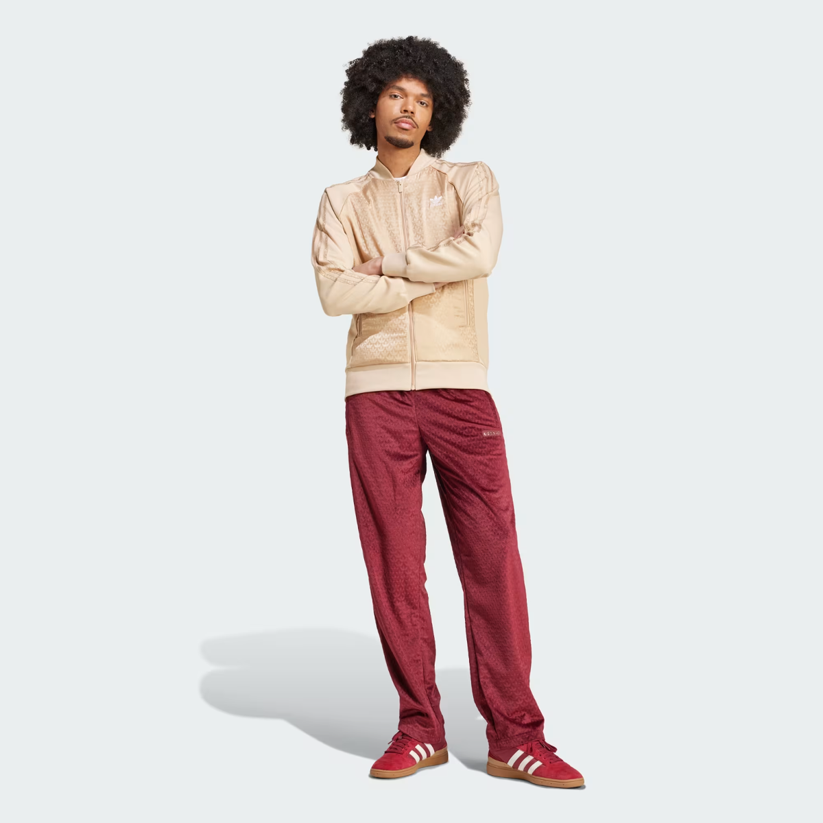Adidas Originals Men's Monogram Velour Track Pants IX6735 | eBay