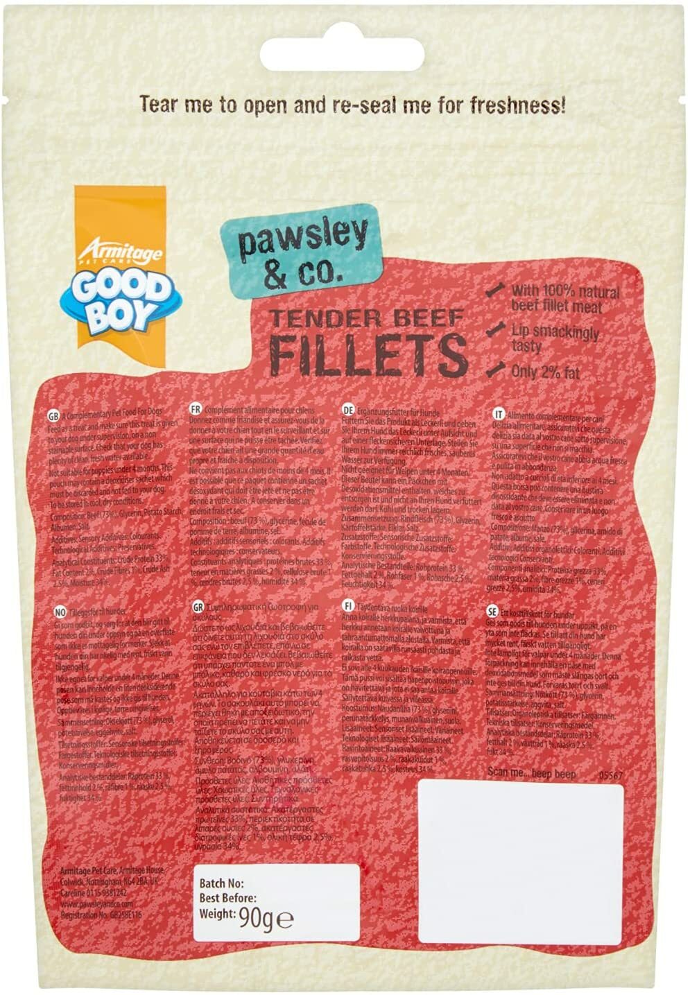 Good Boy Dog Training Treat Waggles & Co Tender Beef Fillets 10x 90g eBay