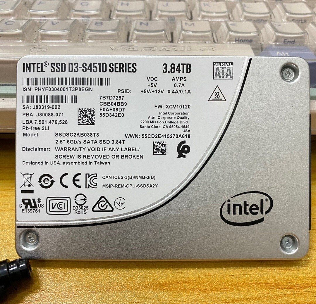中古　Intel D3-S4510 960GB SSD 二台セット Intel D3-S4510 960 Gb Solid State Drive - 2.5