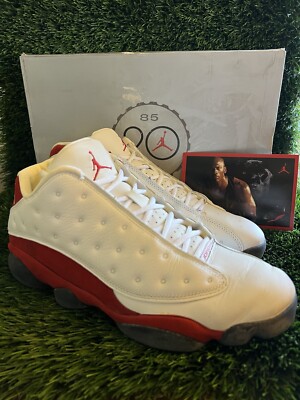VNTG🔥 Sz 10 - Nike Air Jordan 13 XIII Retro Low CHERRY Red White