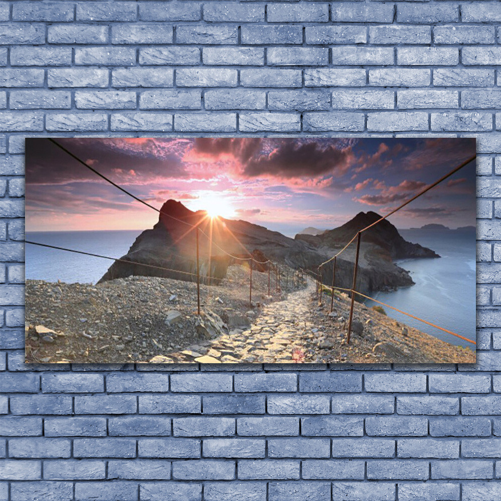 Grand tableau acrylique 140x70 cm pour illuminer un salon sombre