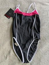 ROKA Elite Swim Suit Triangle Back Black One Piece Womens 34 Competition NWT
