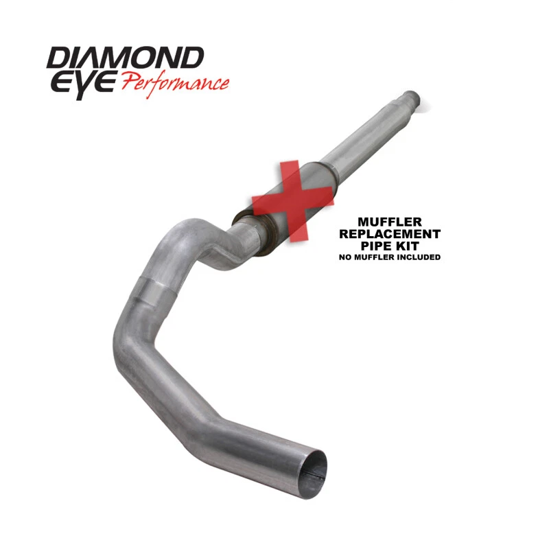 KIT Diamond Eye para 5 pulgadas CB MFLR RPLCMENT PIPE SGL AL: 94-97 FORD 7,3 L F250/F350 Foto 2 de 4