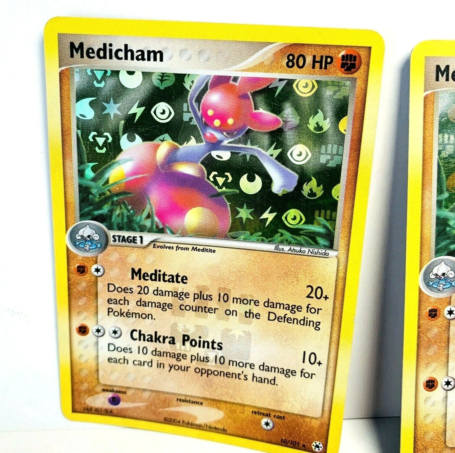 Medicham 10/101 Reverse Holo EX Hidden Legends Pokemon Card 