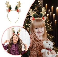 Shiny Antler Hair Hoop Reindeer Antlers Deer Ear Cosplay Headbands Christmas Hai