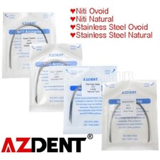 AZDENT Dental Super Elastic Round Arch Wires Niti/Stainless Steel Ovoid /Nature