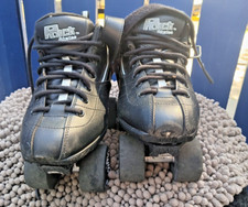 Sure Grip Rebel Roller Skates Women's Size 8 Black Leather Sonic Wheels