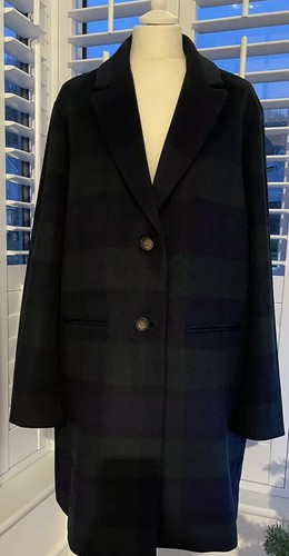 Joules Costello Navy Check Wool Blend 