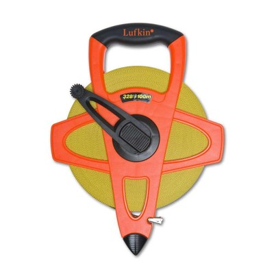 Lufkin FE150 1/2'' x 150' Hi-Viz  Orange Fiberglass Tape Measure, Feet & Inches