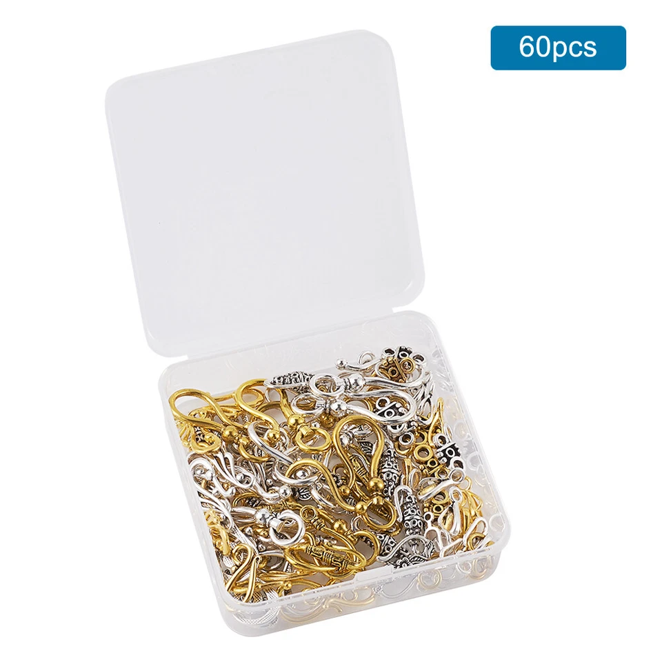 1 Box Tibetan Style Alloy Hook and S-Hook Clasps DIY Jewelry Findings For Crafts - Image 4 of 4