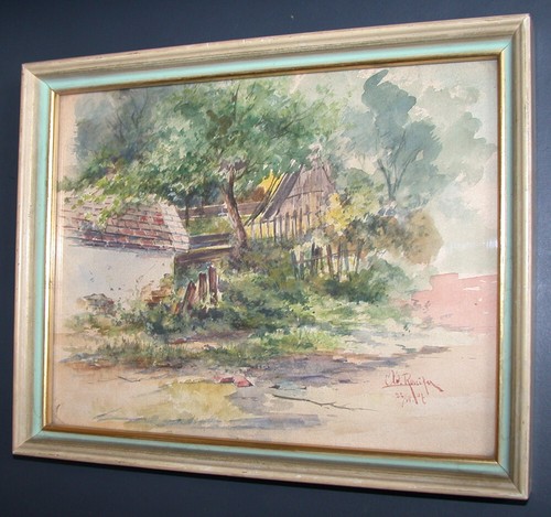 Motiv aus Loosdorf bei Mistelbach,1907. Othmar RUZICKA (1877-1962) zugeschrieben - Bild 5 von 7