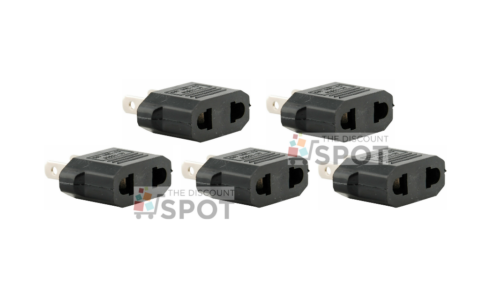 EU Euro Europe to US USA Power Jack Wall Plug Converter Travel Adapter 5 Pack - Picture 5 of 8