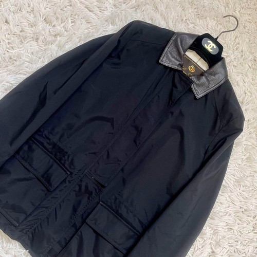 Loro Piana Nylon Deerskin Jacket Coat Black Size 44 Made in ITALY - Picture 2 of 10