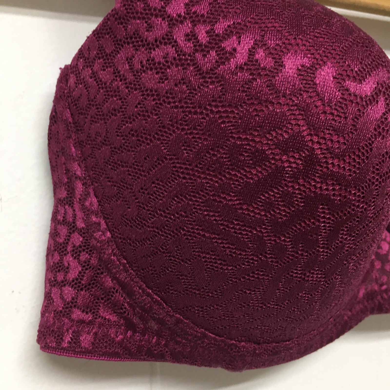 Simple Pleasures Bra Raspberry 34B Underwire Lace - image 3