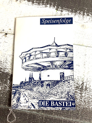 Vintage Die Bastei Menu Koln Germany Rhein River
