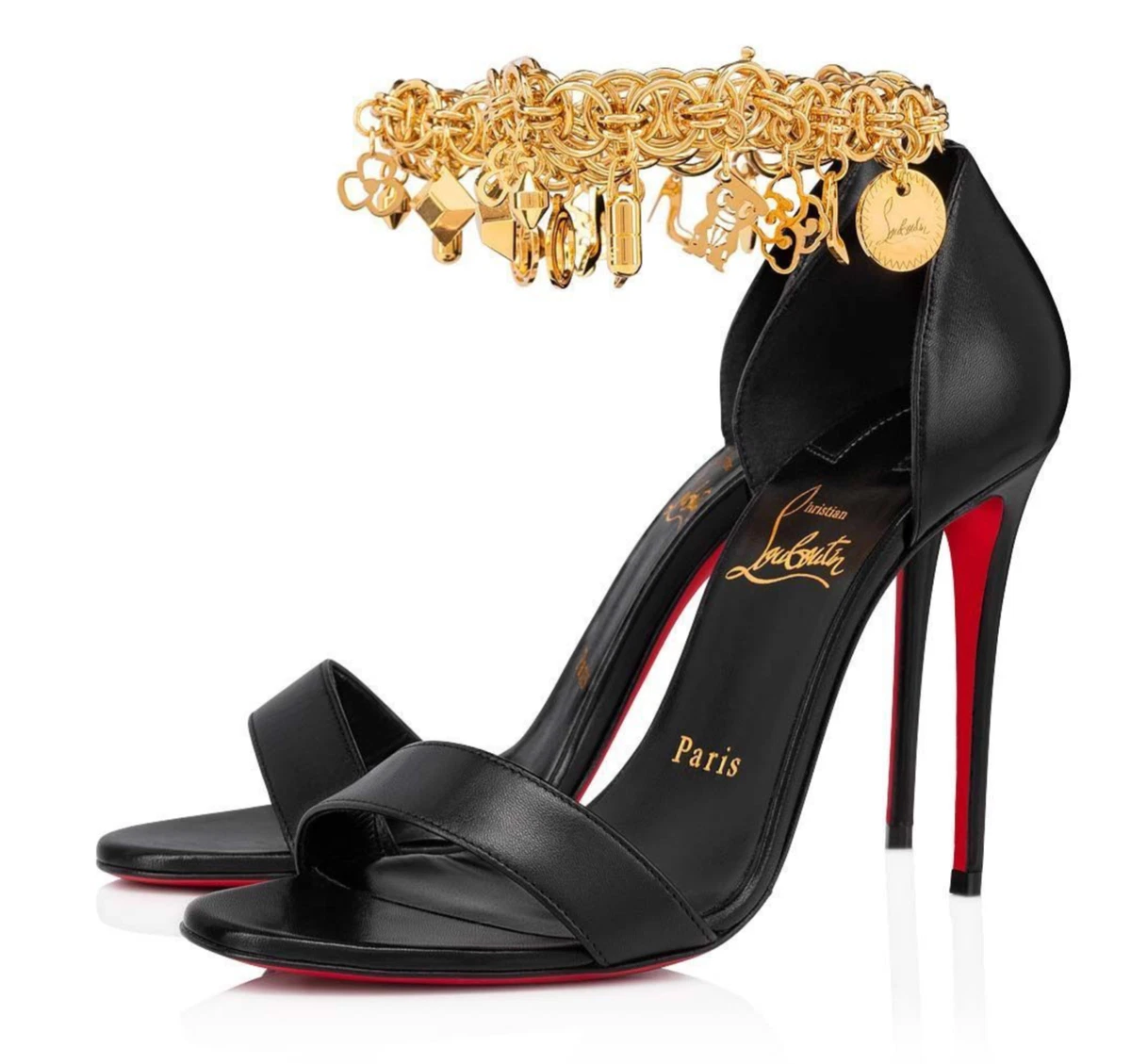 Louboutin gold shop black