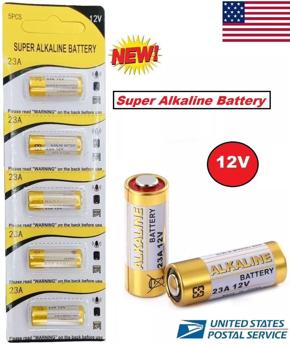 Super Alkaline Battery 23a 12v Ultra Long-Lasting, Leak-Proof Maximum  Power-5Pcs