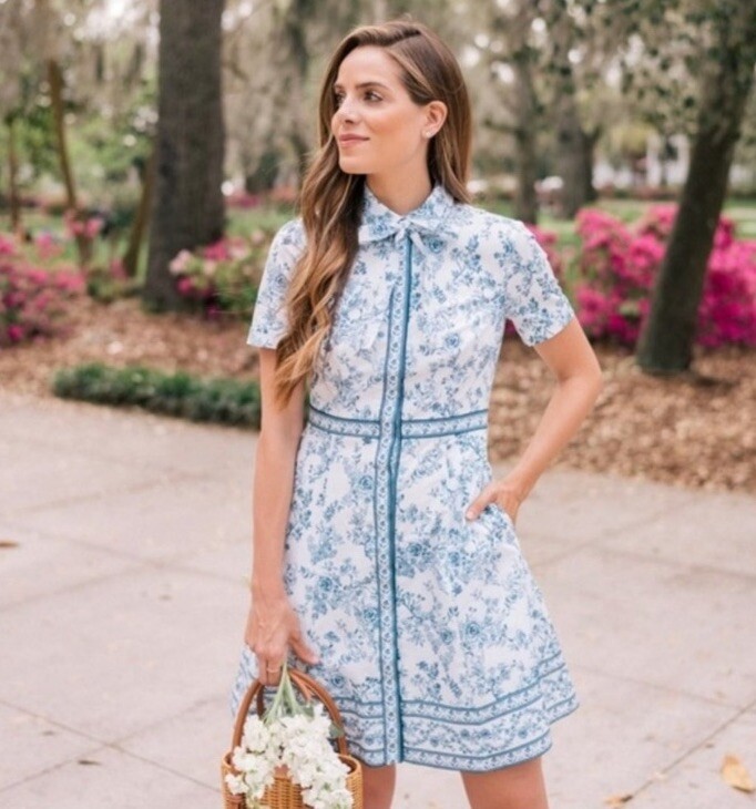 cornflower blue shirt dress Alexa Shirtdress main image 1